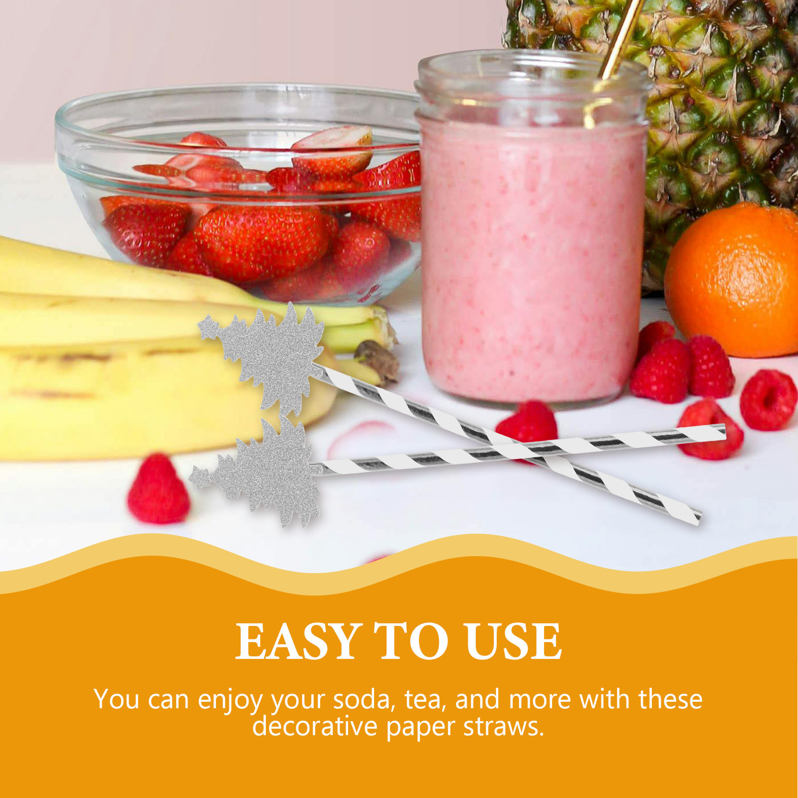 Paper Straw Color - 25Pcs Christmas Tree Paper Straws Striped
