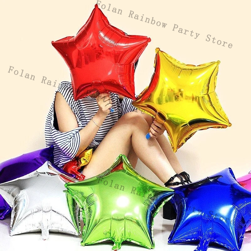 Balloon Pump Hand - 18Inch Star Shaped Foil Balloons Birthday