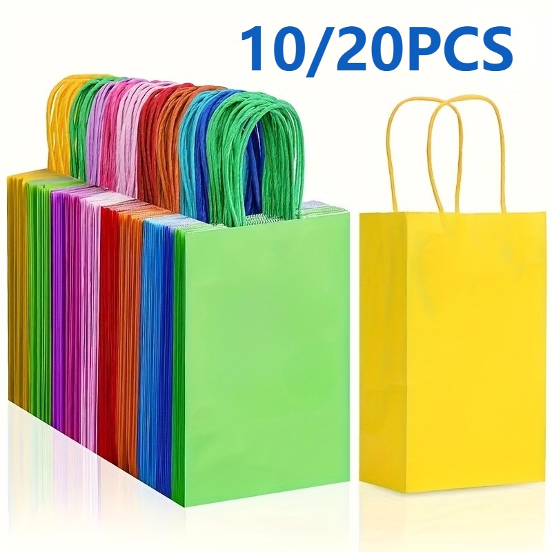 Event Party Shop - 10/20PCS Colorful Kraft Paper Bags Multiple