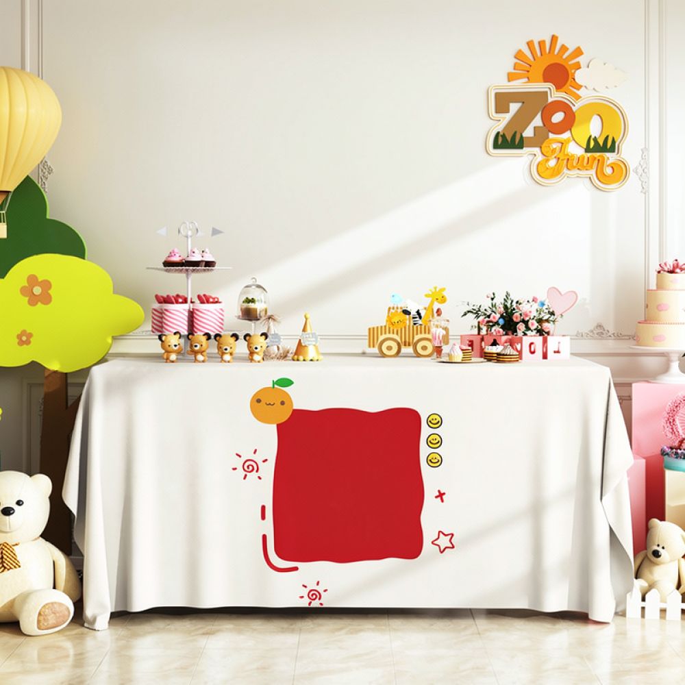 Dessert Table Backdrop - Festive Tablecloth Birthday Party Decoration Table