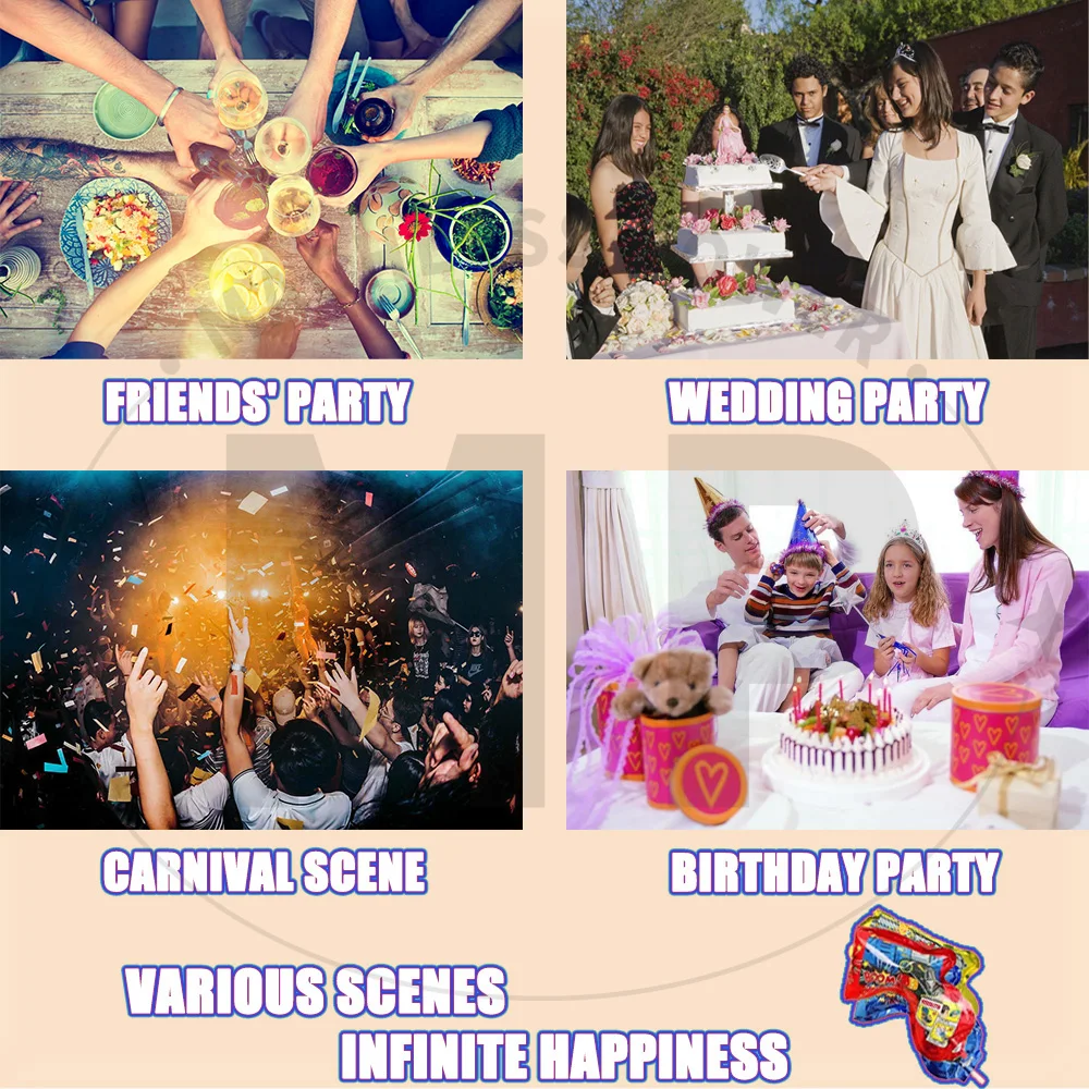 10~100pcs Color Random Streame - Confetti Cannon Tube 评论和价格