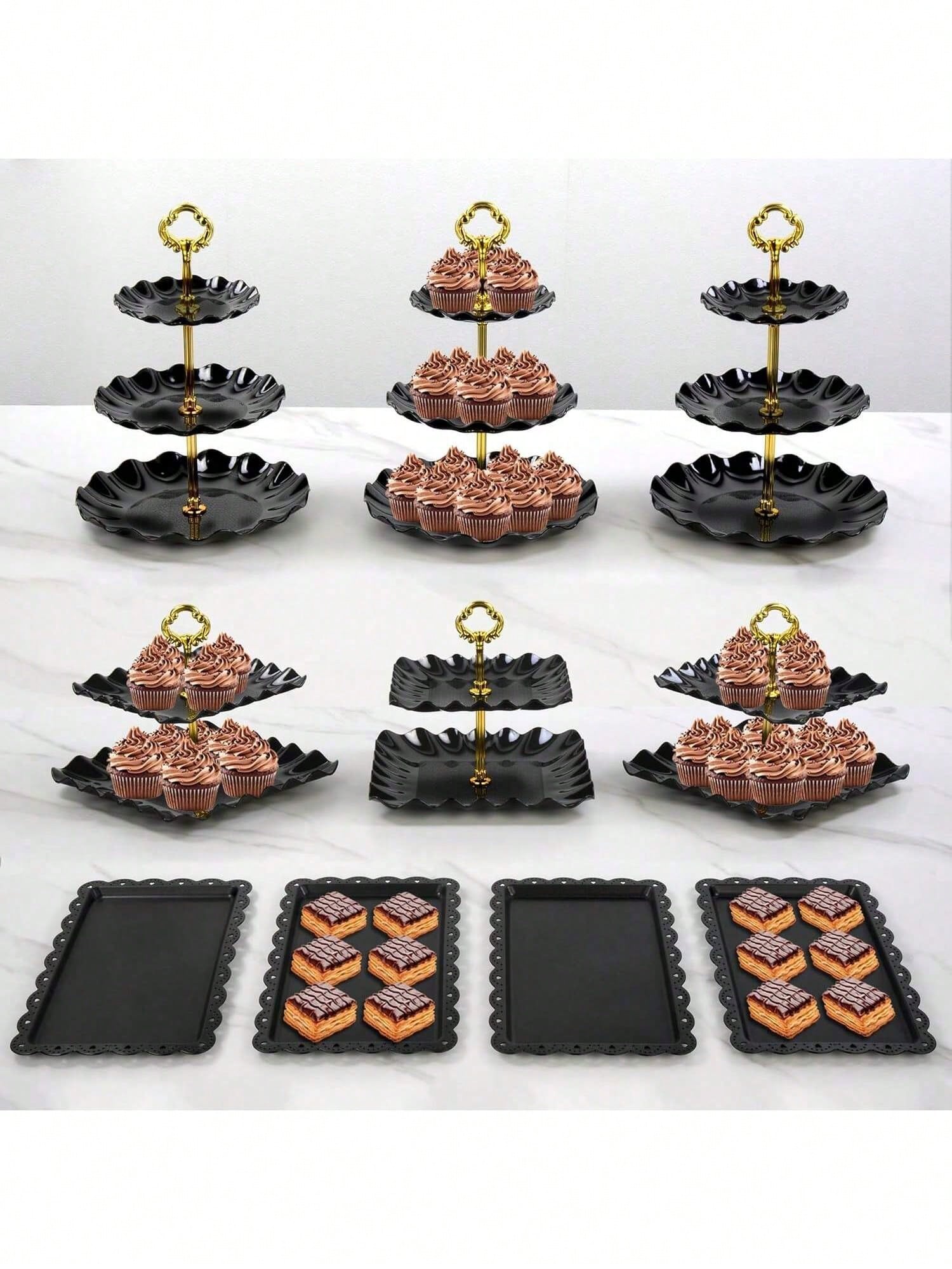 Elegant Pink Plastic Cake Stan - Cupcake Stand Tier 评论和价格