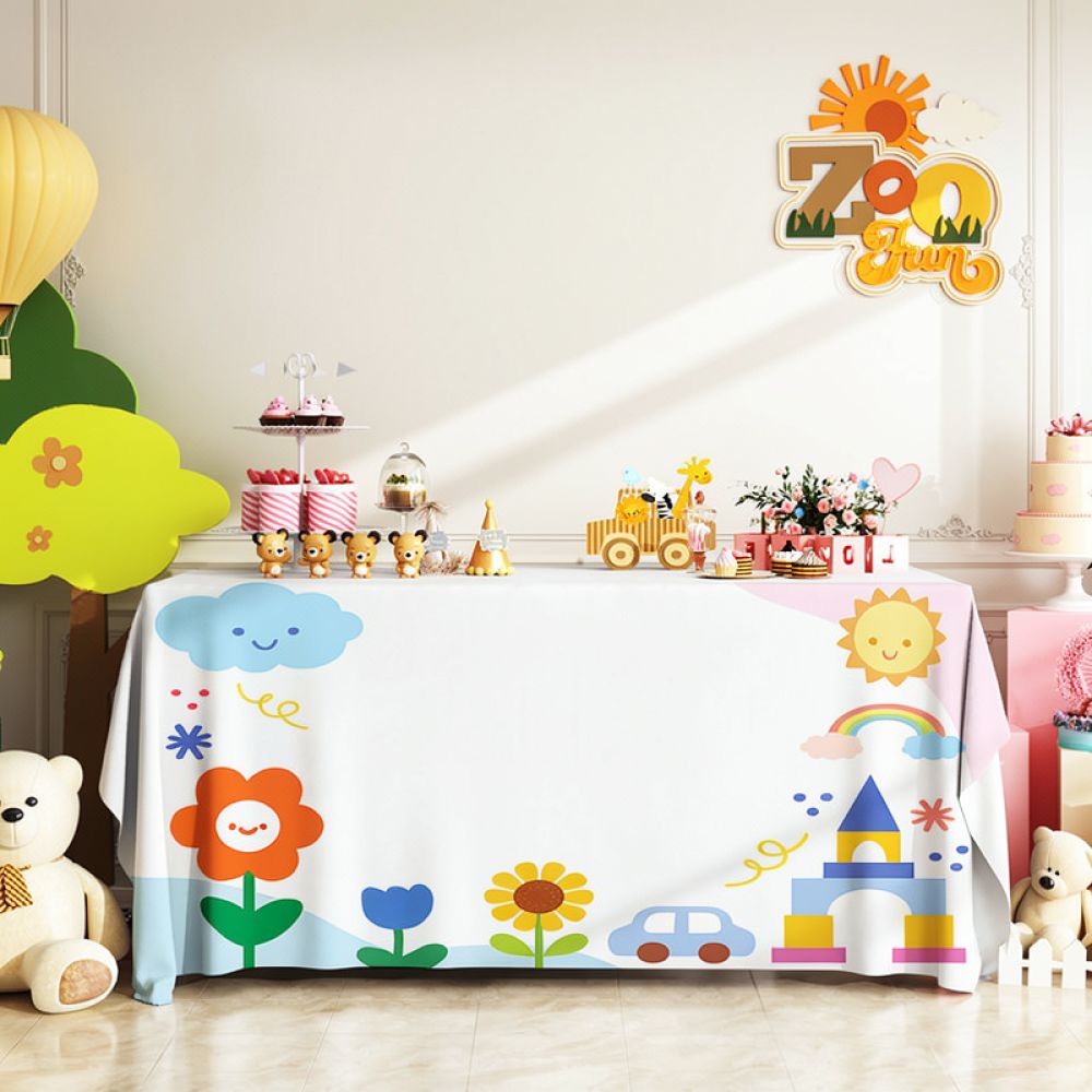 Birthday Party Tablecloth Wate - Dessert Table Backdrop 评论和价格