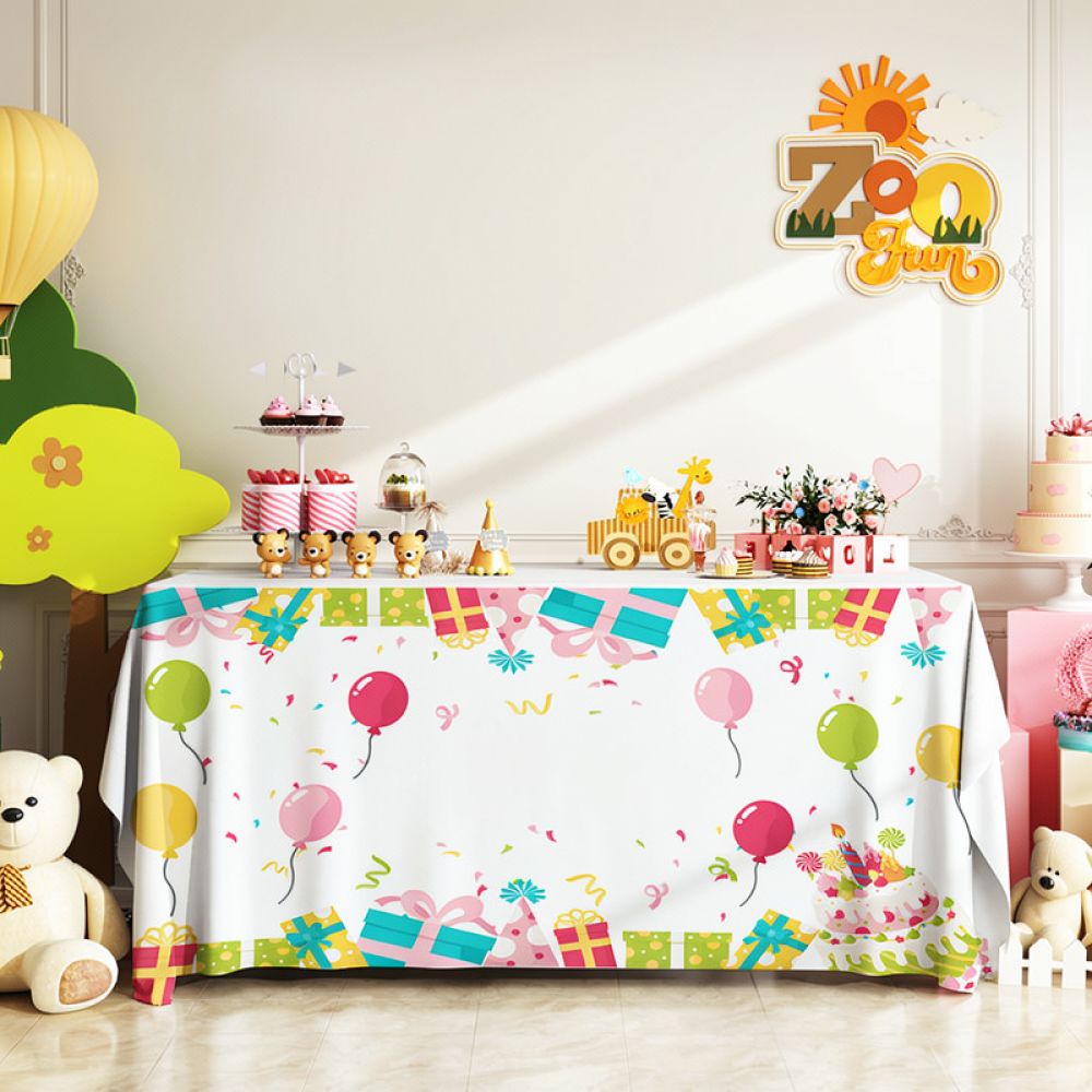 Birthday Party Tablecloth Wate - Dessert Table Backdrop 评论和价格