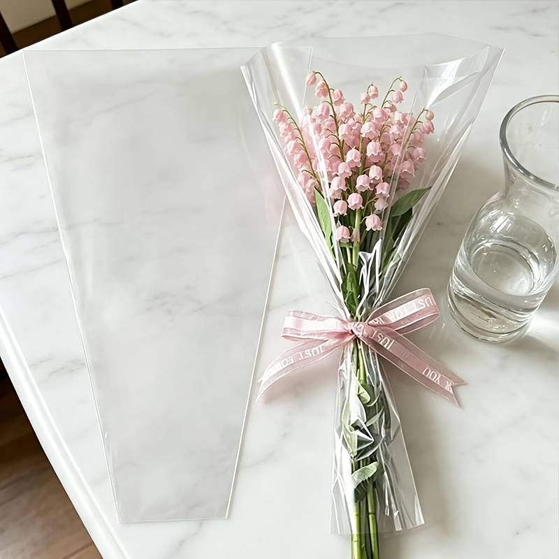 52pcs Transparent Plastic Bouq - Event Party Shop 评论和价格