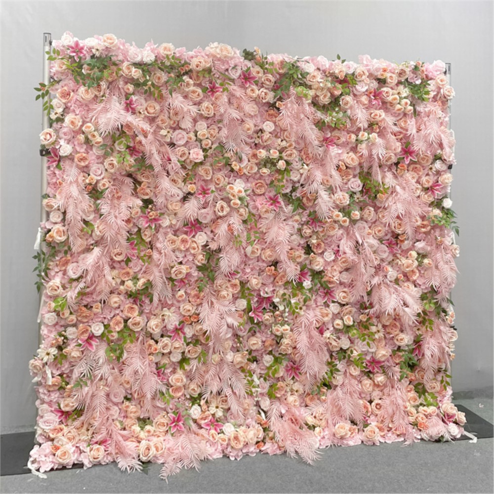 Uflower 5D Pink Rose Cloth Flo - Flower Wall Panel 评论和价格