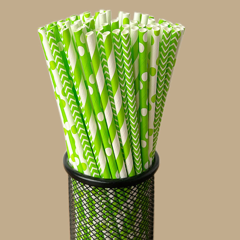 100 disposable biodegradable s - Paper Straw Color 评论和价格