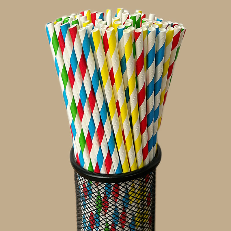 100 disposable biodegradable s - Paper Straw Color 评论和价格