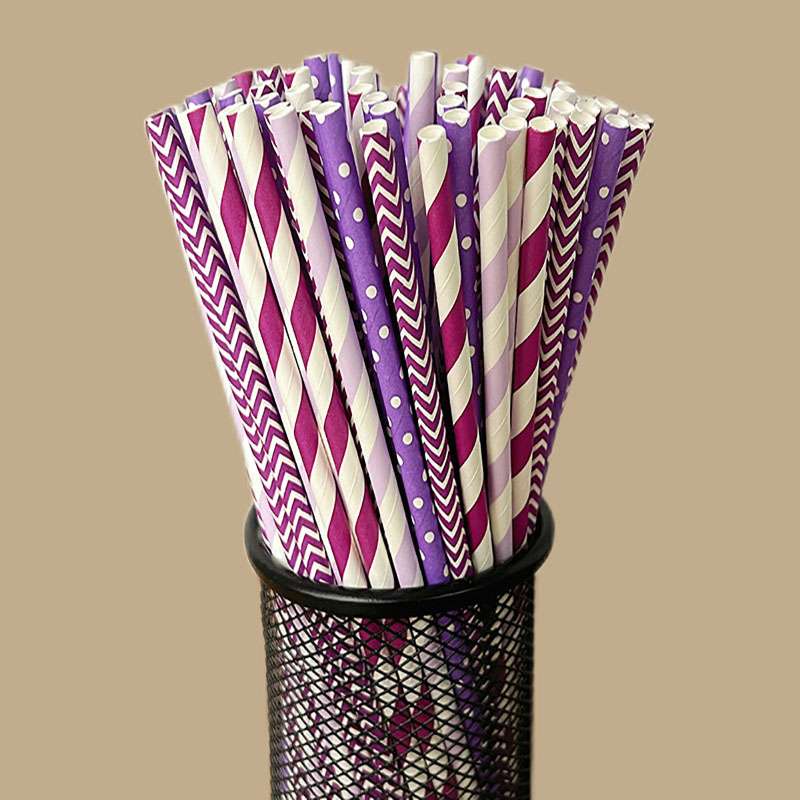 100 disposable biodegradable s - Paper Straw Color 评论和价格