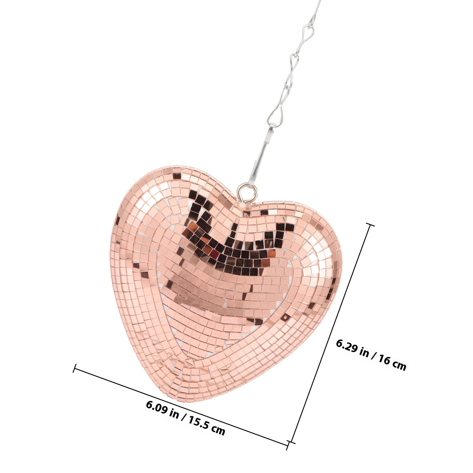 Hanging Heart Disco Ball Decor - Event Party Shop 评论和价格