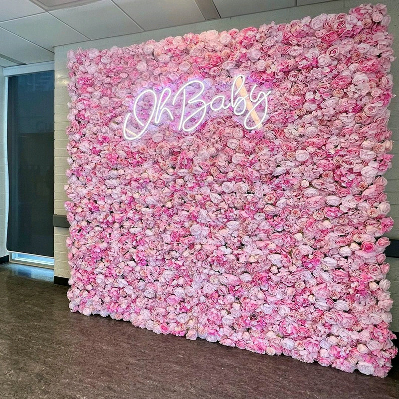 Purple Pink Aritificial Flower - Flower Wall Panel 评论和价格