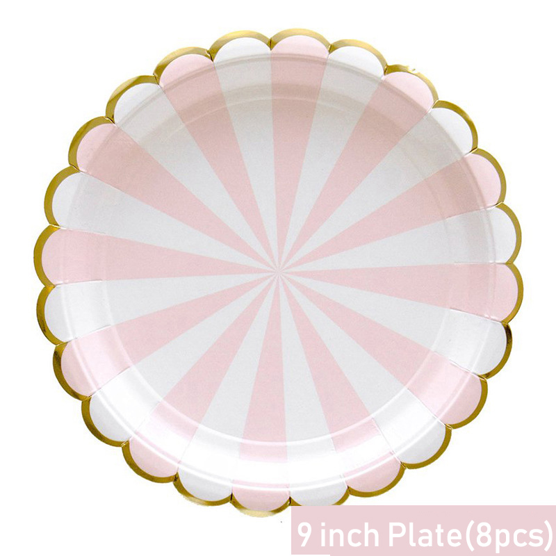 Striped Disposable Tableware P - Paper Straw Color 评论和价格