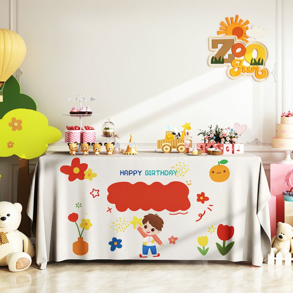 Festive Tablecloth Birthday Pa - Dessert Table Backdrop 评论和价格